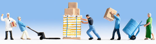 Noch 15038 HO Scale Warehouse Workers w/Accessories