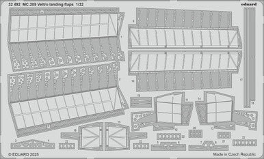 Eduard 32492 1/32 MC.205 Veltro Landing Flaps Photo Etch for ITALERI