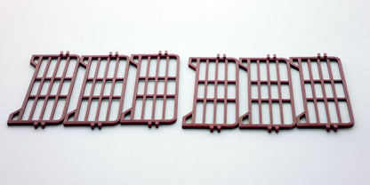 3D To Scale 64-318-R 1/64 Corral Panels 12 ft, Red Set of 6