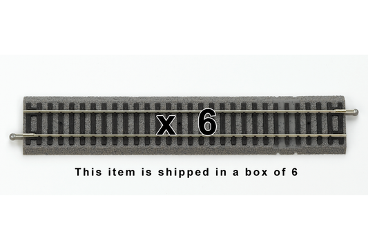 Piko 55406 HO Scale Roadbed Straight for Power Clip, Box of 6