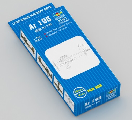 Trumpeter Scale Models 3463 1/700 Ar195 Torpedo Bomber Set (12/Bx)