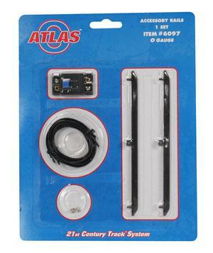 Atlas O 6097 O Scale 21st Century Track System(TM) Nickel Silver Rail w/Brown Ties - 3-Rail -- Accessory Rails pkg(2)