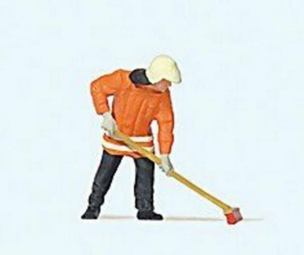 Preiser 28198 HO Scale German Fireman Sweeping