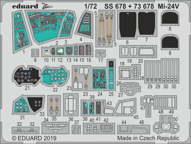 Eduard SS678 1/72 Mi-24V for Zvezda Photo Etch Detail Set