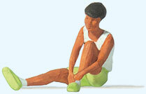 Preiser 28233 HO Scale Woman Tying Shoes Individual Figure