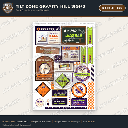 Alpine Railworks 30784G G Scale Roadside Signs - Mystery Spot