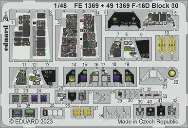 Eduard FE1369 1/48 F-16D Block 30 - Kinetic