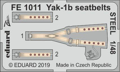 Eduard FE1011 1/48 Yak-1b Seatbelts Steel for Zvezda