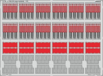 Eduard 73761 1/72 Aircraft- C130J30 Seatbelts for ZVE (Painted)