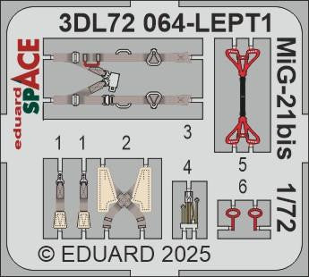 Eduard 3DL72064 1/72 MiG-21bis SPACE SPACE for EDUARD Kit