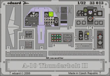 Eduard 33013 1/32 a-10 Dashboard for Trumpeter