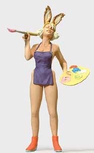 Preiser 29072 HO Scale Individual Figures, Fantasy Female Artist
