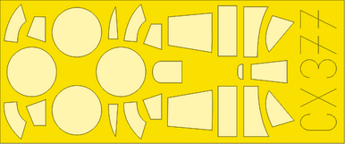 Eduard CX377 1/72 Mask Gladiator for Airfix Canopy Mask Set