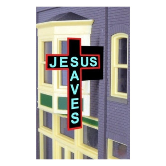 Miller Engineering 9072 HO/N Scale Jesus Saves Sign
