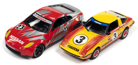 Johnny Lightning JLSP241-A 1/64 Scale Import Heat Twin Pack