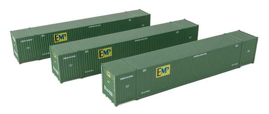 Walthers SceneMaster 18502 HO 53' Container 3-Pack EMP