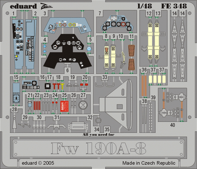 Eduard FE348 1/48 Fw 190A-8 for TAMIYA 61095