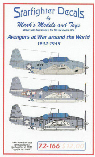 Starfighter Decals 72166 1/72 - Avengers at War Around the World