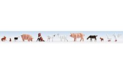 Walthers SceneMaster 949-6029 HO Farmhouse Animals pkg(12)