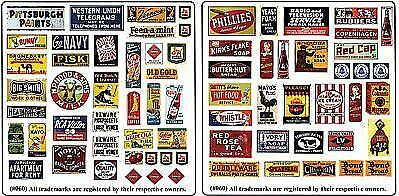 Blair Line 60 N Scale Storefront & Advertising Signs -- Advertising