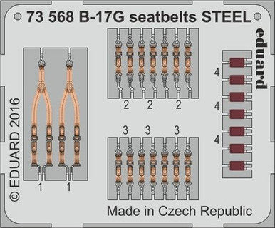 Eduard 73568 1/72 Seatbelts B-17G Steel for AIR (Pre-Painted)