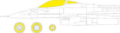 Eduard EX930 1/48 Mask F-16A MLU TFace Canopy Mask Set for Kinetic