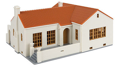 Walthers Cornerstone 933-3785 HO Scale Mission-Style Bungalow House -- Kit