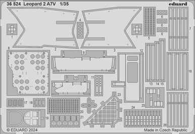 Eduard 36524 1/35 Leopard 2 A7V Photo Etch Set for TAMIYA