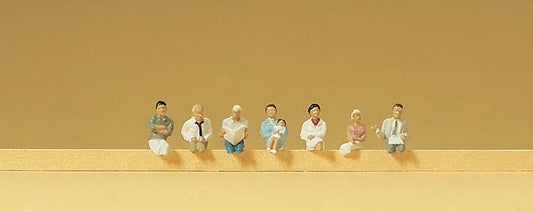 Preiser 79084 N Scale Seated Passengers Figure Set