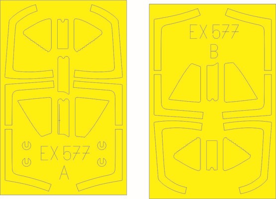Eduard EX577 1/48 Mask Aircraft- Harrier T2/T4/T8 TFace for KIN