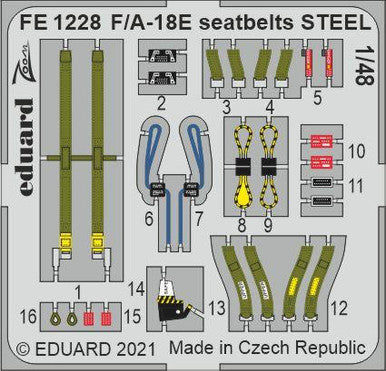 Eduard FE1228 1/48 F/A-18E Seatbelts STEEL 1/48