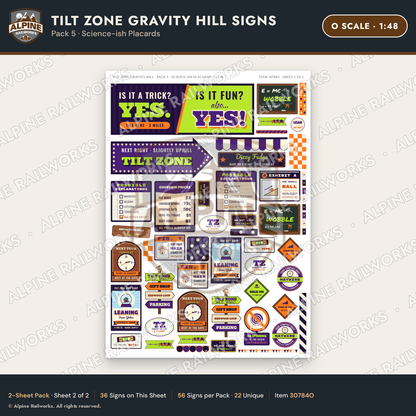 Alpine Railworks 30784O O Scale Roadside Signs - Mystery Spot