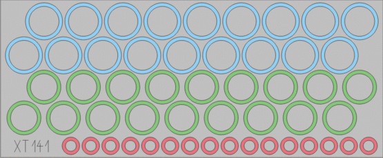 Eduard XT141 1/35 Express Mask- Nashorn Wheel Masks for DML