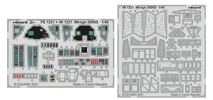 Eduard 491221 1/48 Aircraft- Mirage 2000D for KIN (Painted)