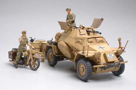 Tamiya 35286 1/35 SdKfz 222 w/DKW Motorcycle N African Campaign