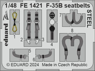 Eduard FE1421 1/48 F-35B Seatbelts STEEL for TAMIYA