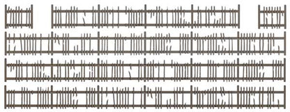 Busch 1011 HO Scale Old Dilapidated Picket Fence - Laser-Cut Kit -- 51-3/16" 13