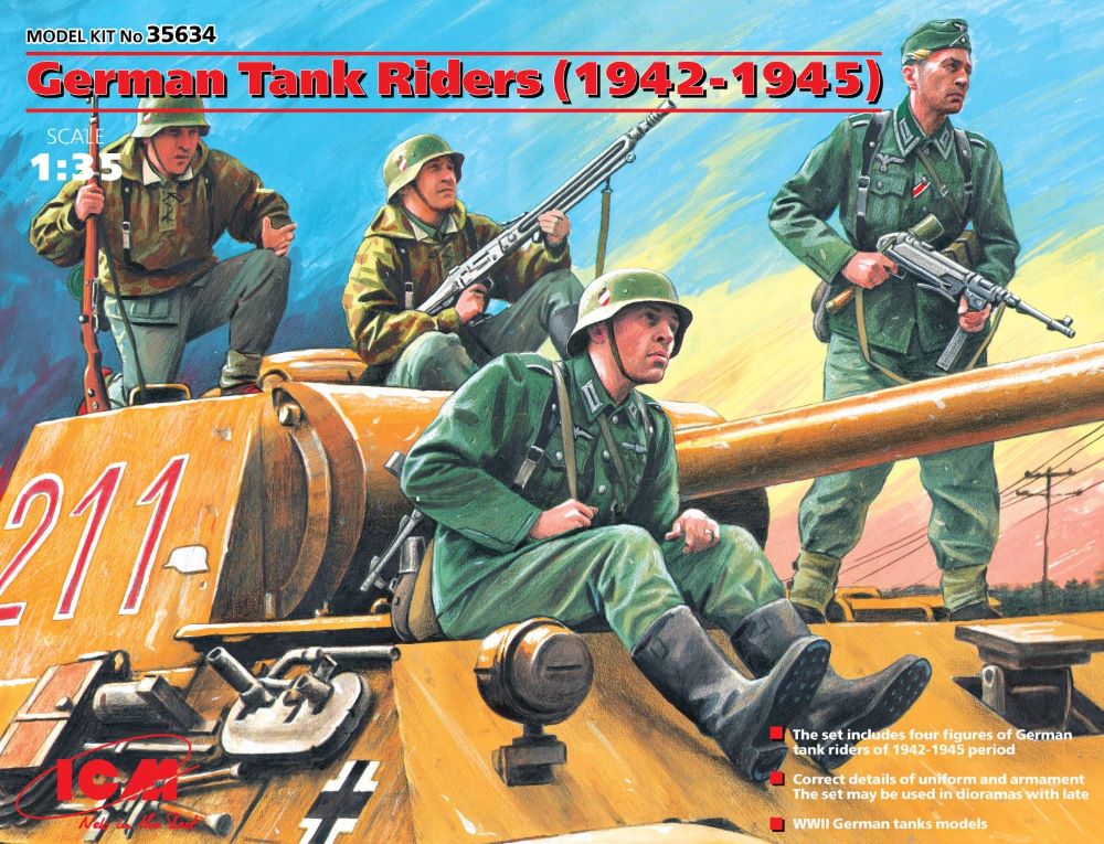 ICM Models 35634 1/35 German Tank Riders 1942-45 (4)