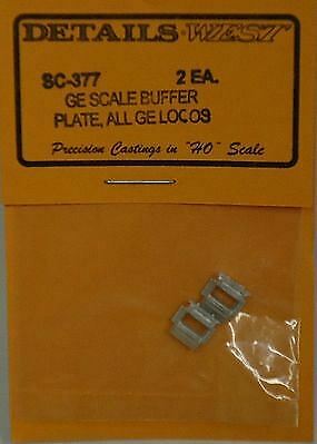 Details West 377 HO Scale Scale Coupler Buffer Plate -- For GE Diesels