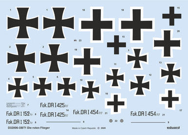 Eduard D32006 1/32 Decal Die Roten Flieger for Meng