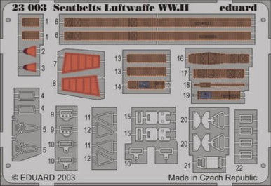 Eduard 23003 1/24 Seatbelts Luftwaffe WWII (Pre-Painted)