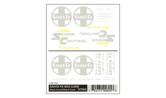 Woodland Scenics DT605 All Scale Santa Fe Box Cars