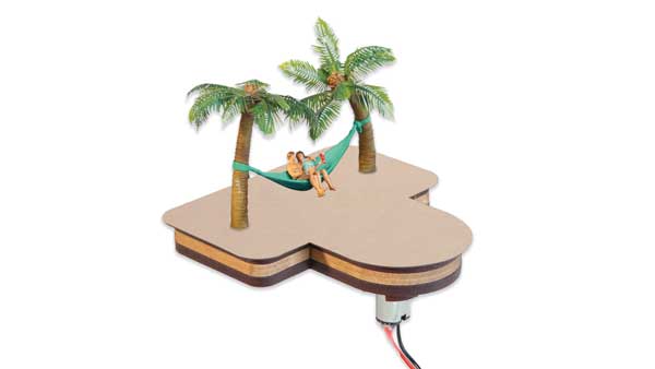 Noch 21772 HO Scale Hammock and Palm Trees Swing - Motorized Micro-Motion Kit --