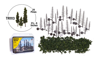 Woodland Scenics TR1113 All Scale Forest Green - 24/pkg