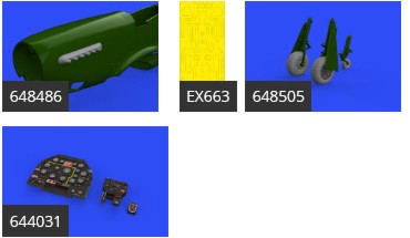 Eduard 644053 1/48 Aircraft- P51D15+ LooKplus for EDU (Mask, Photo-Etch & Resin)