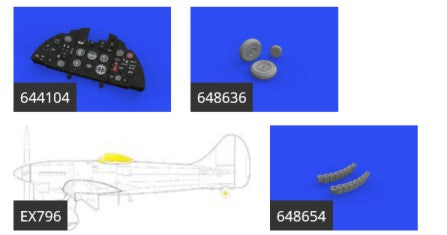Eduard 644115 1/48 Aircraft- Tempest Mk II LooKplus for EDU & SHY (Mask, Photo-E