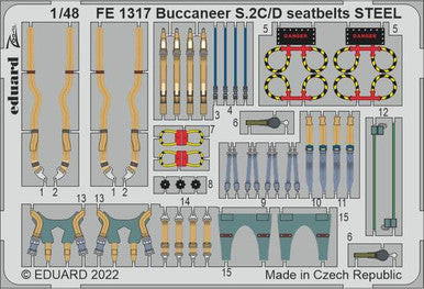 Eduard FE1317 1/48 Buccaneer S.2C/D Seatbelts Steel for Airfix