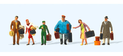 Preiser 12445 HO Scale Passengers 1925-1930 pkg(6)