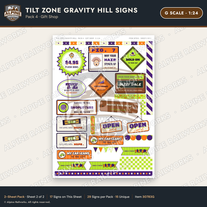 Alpine Railworks 30783G G Scale Roadside Signs - Mystery Spot