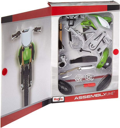 Maisto 39175GR 1/12 Kawasaki KX 450F Motorcycle Kit, Green